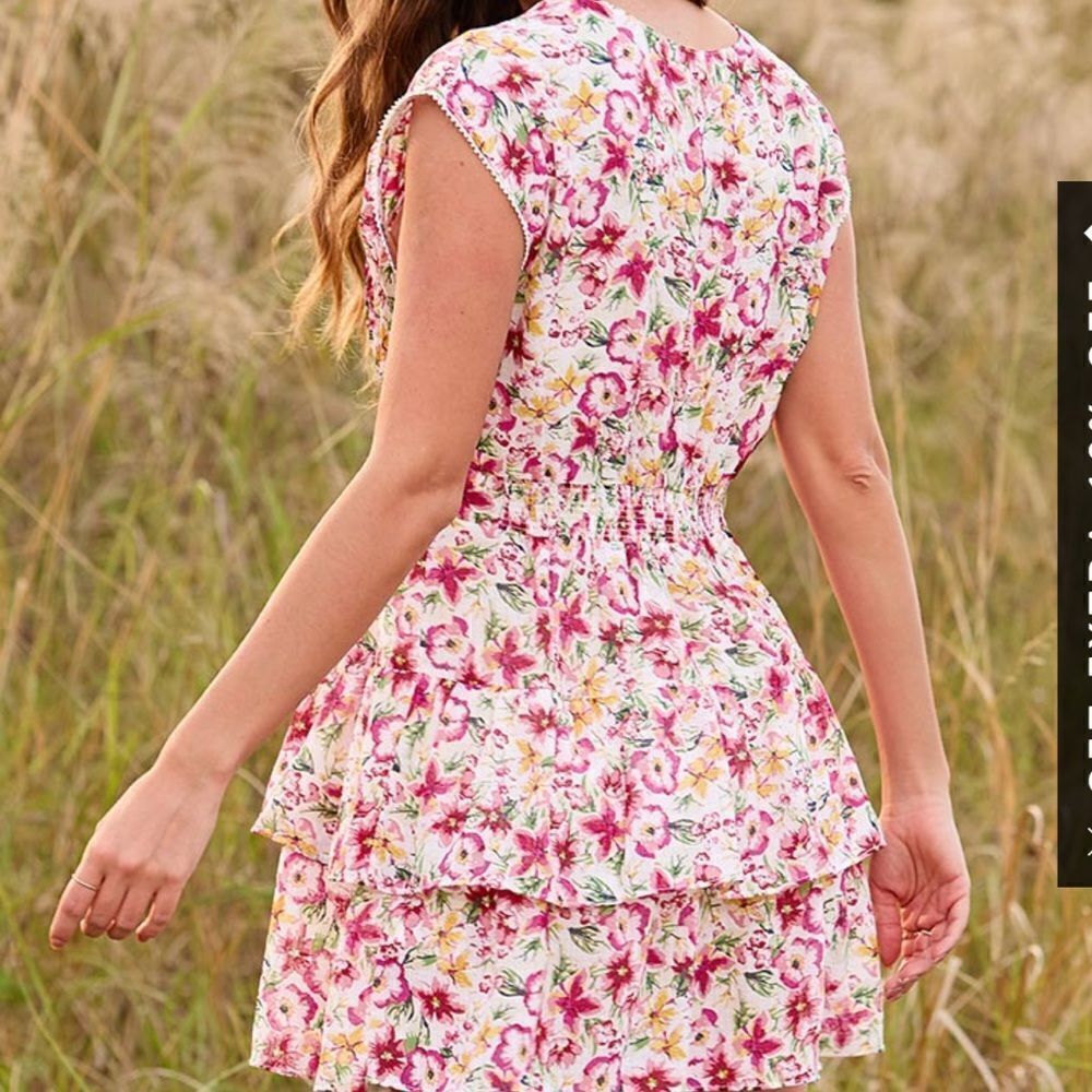 CupShe Cierra Sleeveless Floral Short Dress - Picture 3 of 4